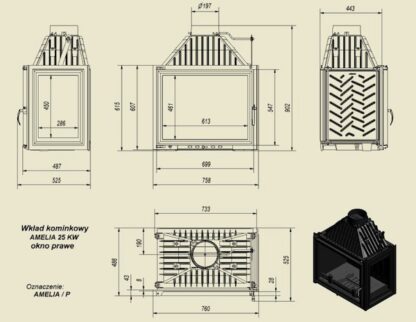 N amelia 25 kw okno prawe wymiary