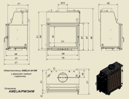N amelia wodna 24 kw z wezownica wymiary