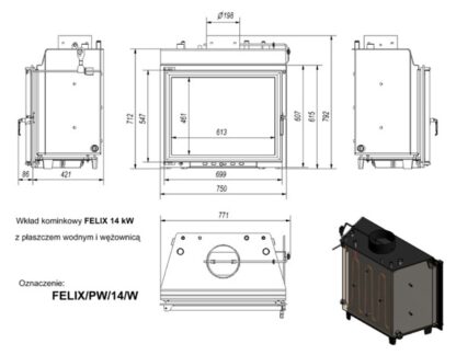 N felix 14 pw z wezownica wymiary