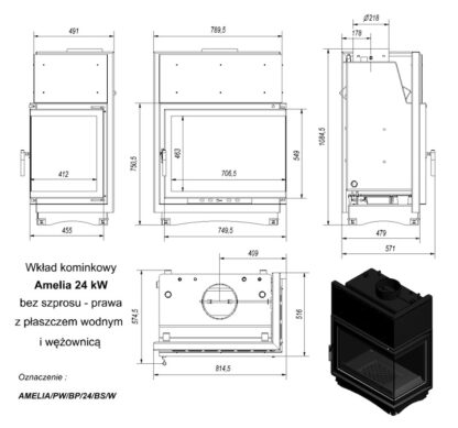 N wymiary amelia pw 24kw bs prawy wezow