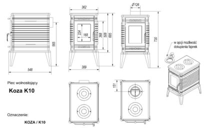 N koza k10 130 wymiary